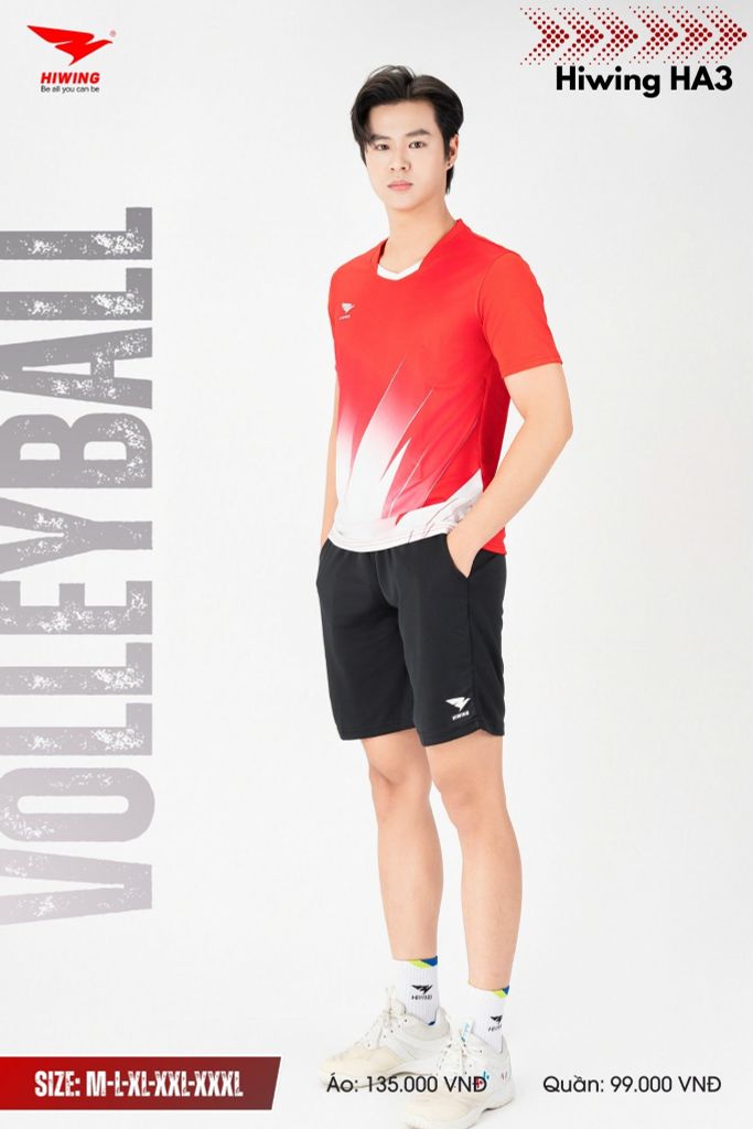 Áo Bóng Chuyền, Áo Pickleball Hiwing HA3 - Màu Đỏ