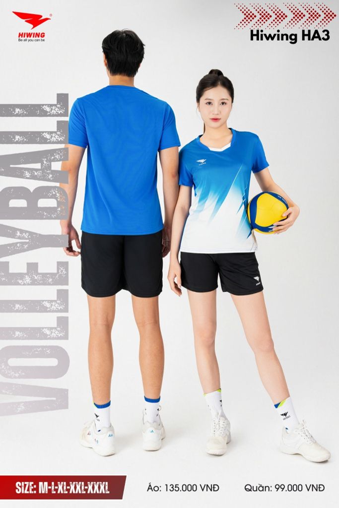 Áo Bóng Chuyền, Áo Pickleball Hiwing HA3 - Màu Xanh