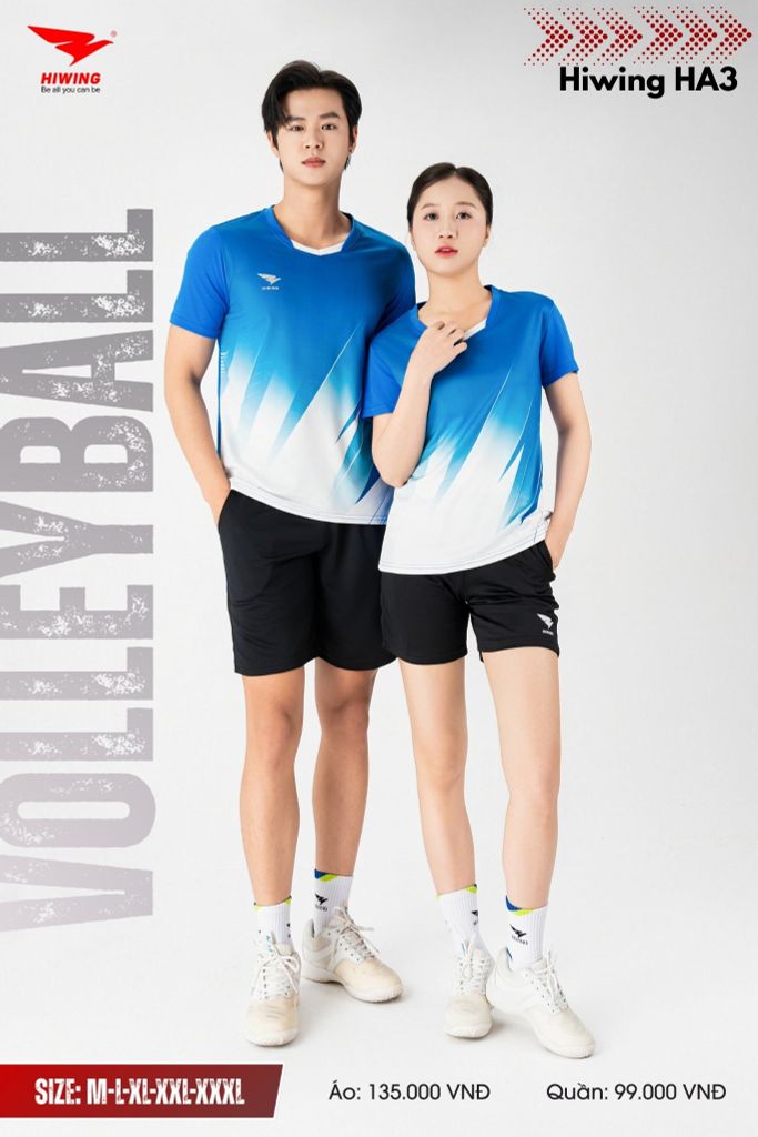 Áo Bóng Chuyền, Áo Pickleball Hiwing HA3 - Màu Xanh