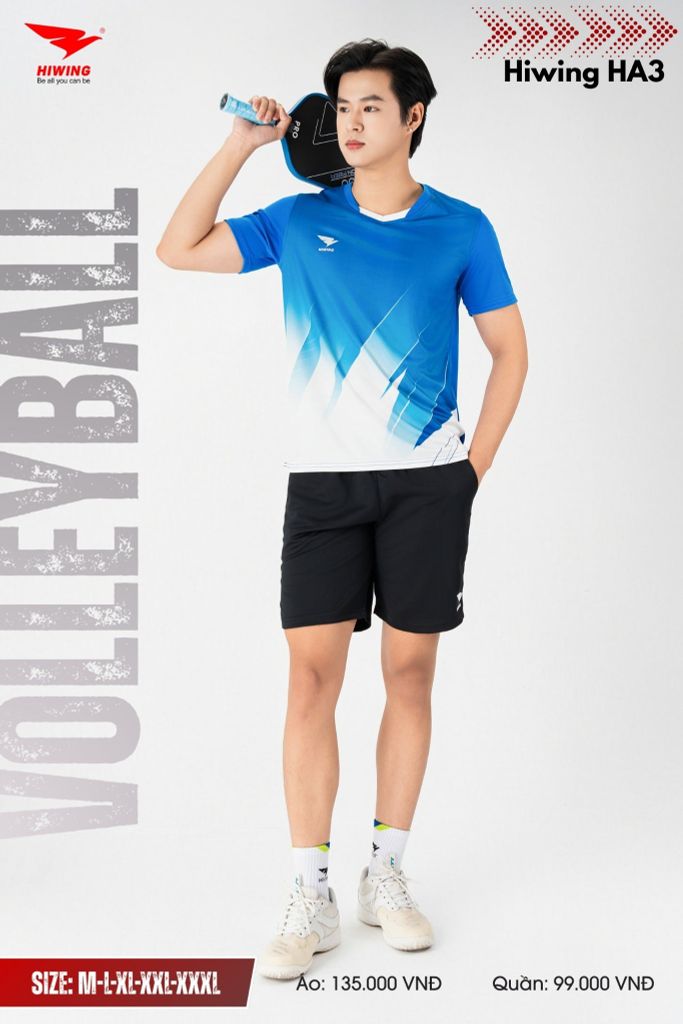 Áo Bóng Chuyền, Áo Pickleball Hiwing HA3 - Màu Xanh