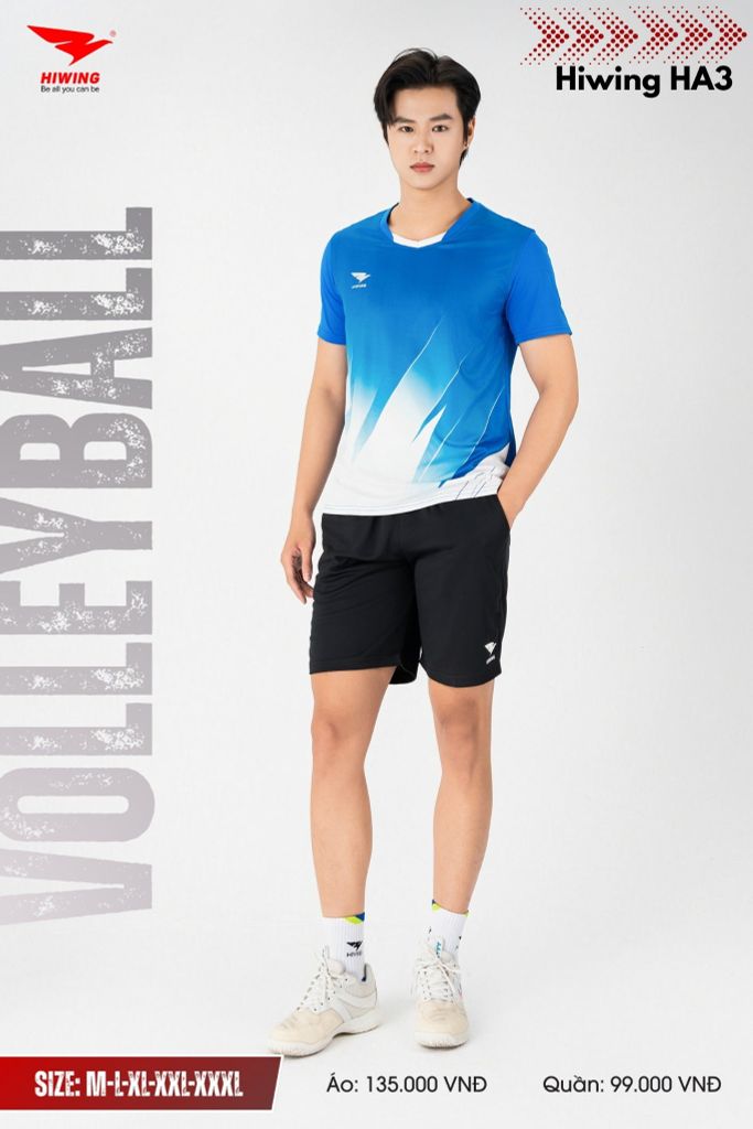 Áo Bóng Chuyền, Áo Pickleball Hiwing HA3 - Màu Xanh