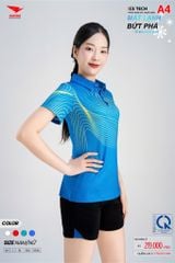 Áo Thể Thao HIWING ICE TECH A4 Nam Nữ Màu Xanh Da