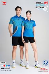 Áo Thể Thao HIWING ICE TECH A4 Nam Nữ Màu Xanh Da