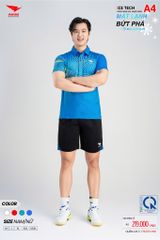 Áo Thể Thao HIWING ICE TECH A4 Nam Nữ Màu Xanh Da