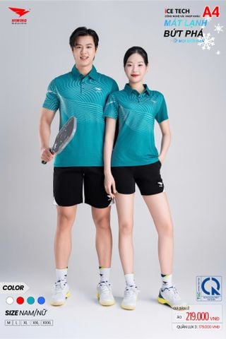 Áo Thể Thao HIWING ICE TECH A4 Nam Nữ Màu Xanh Lý