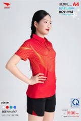 Áo Thể Thao HIWING ICE TECH A4 Nam Nữ Màu Đỏ