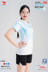Áo Thể Thao HIWING ICE TECH A4 Nam Nữ Màu Trắng