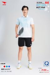 Áo Thể Thao HIWING ICE TECH A4 Nam Nữ Màu Trắng