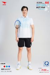 Áo Thể Thao HIWING ICE TECH A4 Nam Nữ Màu Trắng