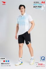 Áo Thể Thao HIWING ICE TECH A4 Nam Nữ Màu Trắng