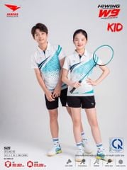 Bộ Quần Áo Thể Thao Trẻ Em Hiwing W9 Màu Trắng – Chuẩn Form, Mát Mẻ Vận Động
