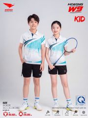Bộ Quần Áo Thể Thao Trẻ Em Hiwing W9 Màu Xanh Da – Chuẩn Form, Mát Mẻ Vận Động