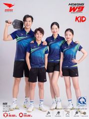Bộ Quần Áo Thể Thao Trẻ Em Hiwing W9 Màu Xanh Da – Chuẩn Form, Mát Mẻ Vận Động