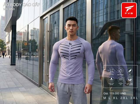 Áo Thể Thao Body Dài Tay Cao Cấp FVB Mã XN3 — Thiết Kế Xương Sườn Đột Phá, Tôn Dáng Cực Đỉnh