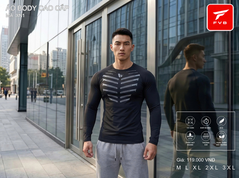 Áo Thể Thao Body Dài Tay Cao Cấp FVB Mã XN3 — Thiết Kế Xương Sườn Đột Phá, Tôn Dáng Cực Đỉnh