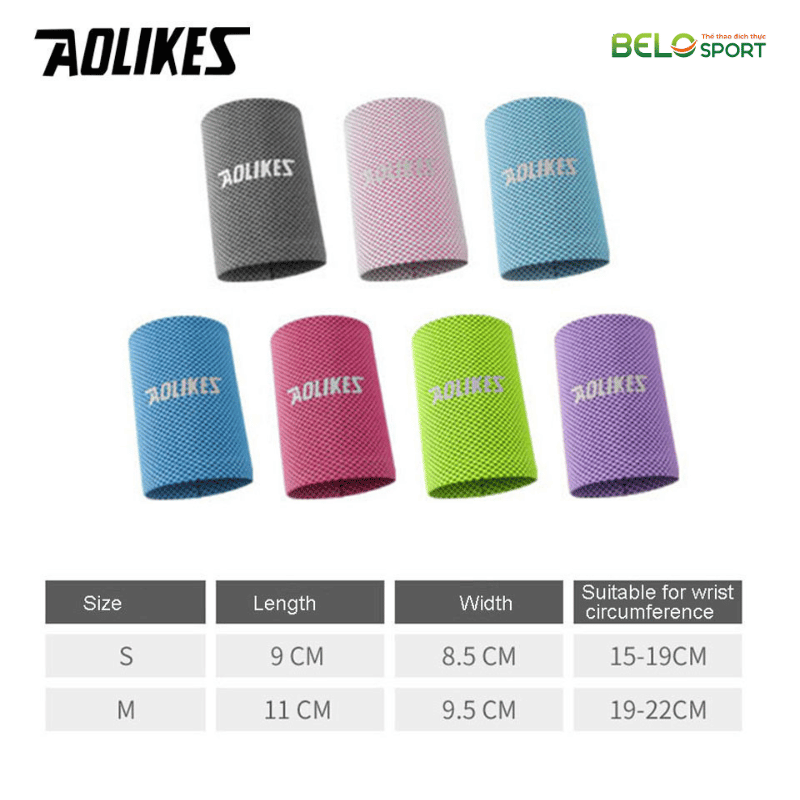 Băng Cổ Tay Lụa Thấm Mồ Hôi Aolikes 7931