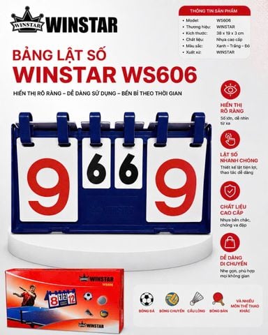 Bảng lật Điểm Winstar WS606 Bộ Đếm Số 30