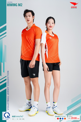 Bộ Quần Áo Bóng Chuyền Hiwing M2 Nam Nữ Màu Cam Mới Nhất Năm 2026