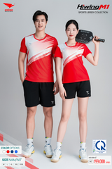 Bộ Quần Áo Cầu Lông Pickleball Bóng Chuyền Hiwing M1 Nam Nữ Màu Đỏ