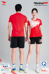 Bộ Quần Áo Cầu Lông Pickleball Bóng Chuyền Hiwing M1 Nam Nữ Màu Đỏ