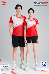 Bộ Quần Áo Cầu Lông Pickleball Bóng Chuyền Hiwing M1 Nam Nữ Màu Đỏ