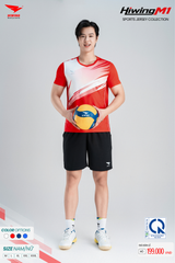 Bộ Quần Áo Cầu Lông Pickleball Bóng Chuyền Hiwing M1 Nam Nữ Màu Đỏ