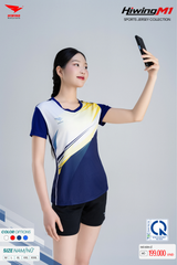 Bộ Quần Áo Cầu Lông Pickleball Bóng Chuyền Hiwing M1 Nam Nữ Màu Xanh Than