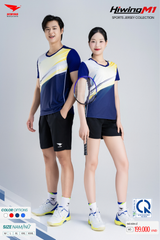 Bộ Quần Áo Cầu Lông Pickleball Bóng Chuyền Hiwing M1 Nam Nữ Màu Xanh Than