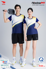Bộ Quần Áo Cầu Lông Pickleball Bóng Chuyền Hiwing M1 Nam Nữ Màu Xanh Than