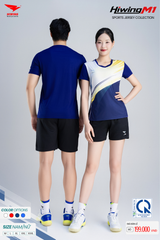 Bộ Quần Áo Cầu Lông Pickleball Bóng Chuyền Hiwing M1 Nam Nữ Màu Xanh Than