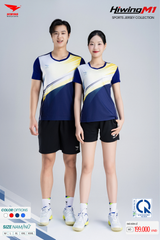 Bộ Quần Áo Cầu Lông Pickleball Bóng Chuyền Hiwing M1 Nam Nữ Màu Xanh Than