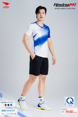 Bộ Quần Áo Cầu Lông Pickleball Bóng Chuyền Hiwing M1 Nam Nữ Màu Trắng