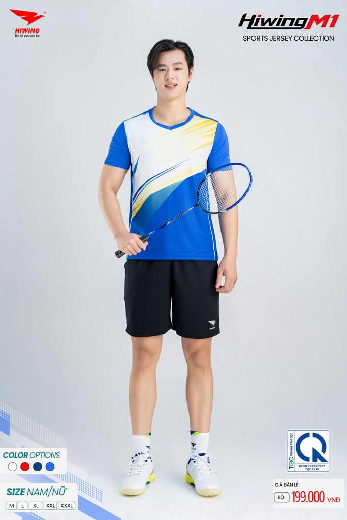 Bộ Quần Áo Cầu Lông Pickleball Bóng Chuyền Hiwing M1 Nam Nữ Màu Đỏ