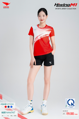 Bộ Quần Áo Cầu Lông Pickleball Bóng Chuyền Hiwing M1 Nam Nữ Màu Đỏ