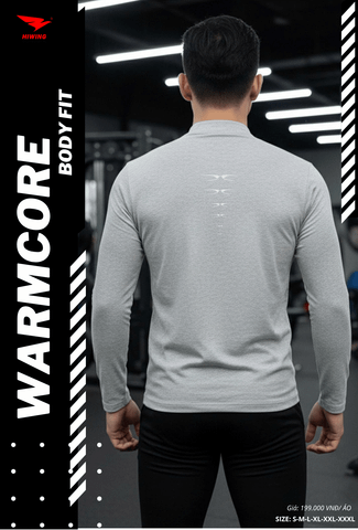 Áo Body Cao Cấp HIWING WARMCORE-1 Giữ Nhiệt, Co Giãn 4 Chiều, Chống Nhăn Màu Xám