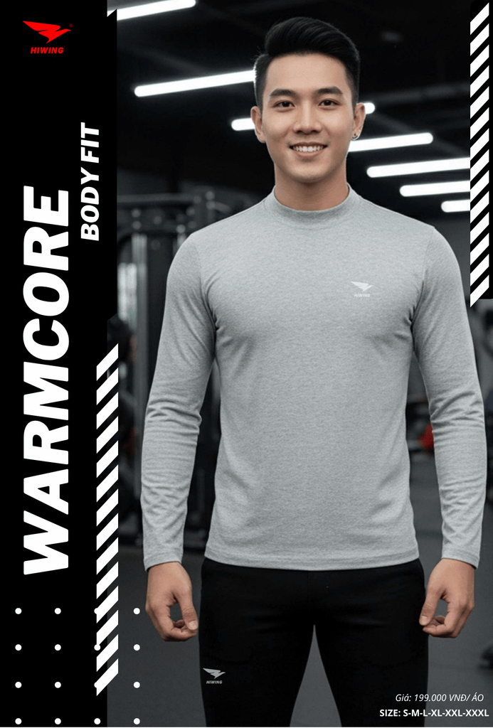 Áo Body Cao Cấp HIWING WARMCORE-1 Giữ Nhiệt, Co Giãn 4 Chiều, Chống Nhăn Màu Xanh Lính