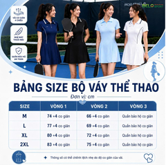 Bộ Váy Pickleball Đẹp Khoẻ Tinh Tế Vina SVT25 – Sang Trọng, Năng Động, Tôn Dáng