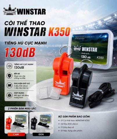 Còi Thể Thao Winstar K350 – Tiếng Hú Cực Mạnh 130dB