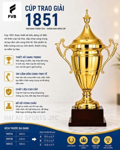 Cup Thể Thao ĐS 1851 Màu Vàng