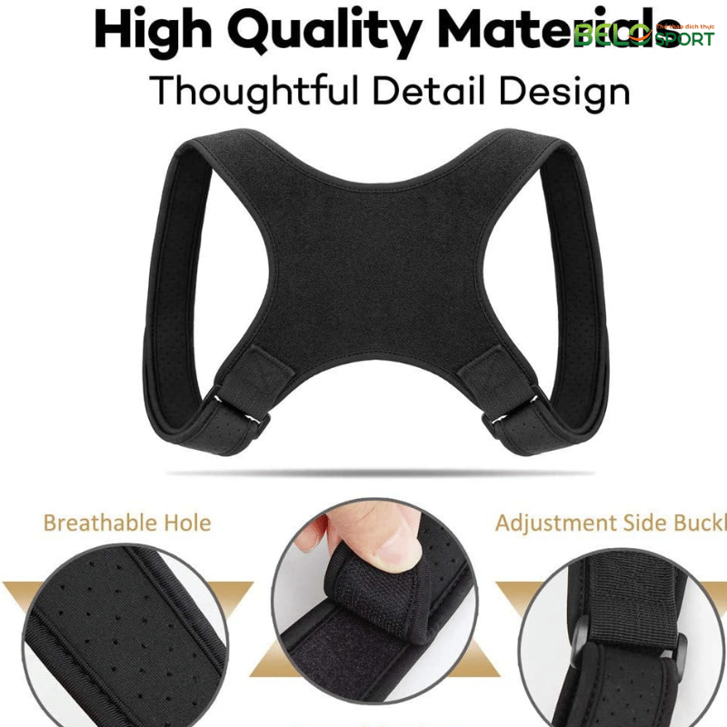 Đai Áo Chống Gù DCG3 Bản To Siêu Nhẹ Thoáng Khí