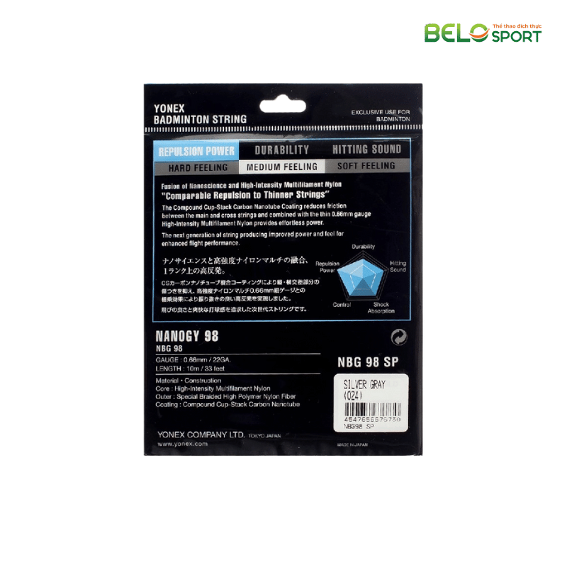 Dây Cước Căng Vợt Yonex Nanogy BG 98