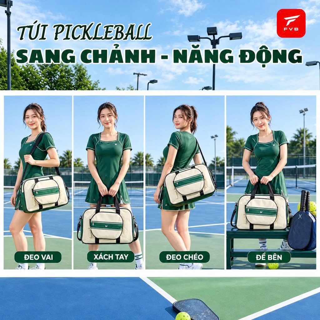 Túi Đựng Đồ Pickleball Xinh Xắn REXO T4926 – Gọn Vợt, Gọn Đồ, Đậm Chất Thể Thao