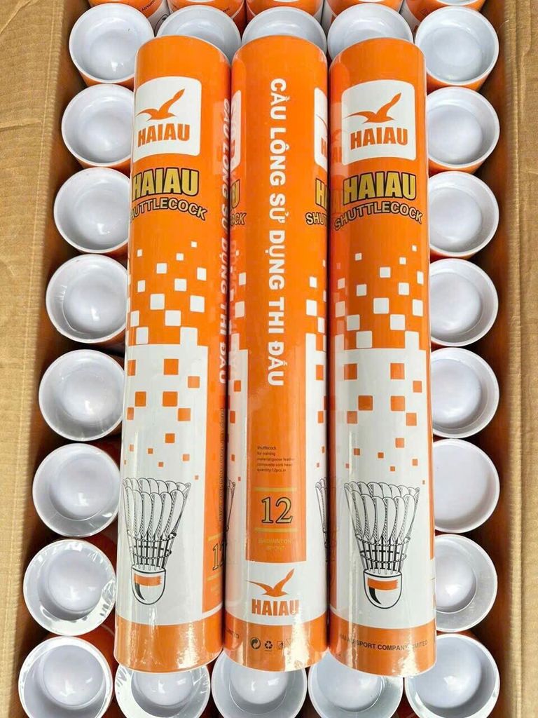 Hộp Cầu Lông Hải Âu Cam Caro