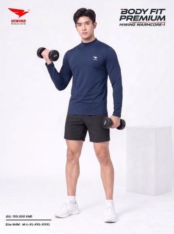 Áo Body Cao Cấp HIWING WARMCORE-1 Giữ Nhiệt, Co Giãn 4 Chiều, Chống Nhăn Màu Xanh Đen
