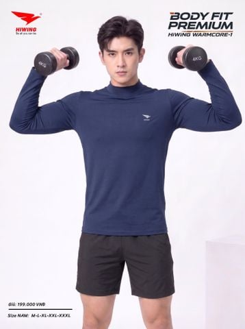 Áo Body Cao Cấp HIWING WARMCORE-1 Giữ Nhiệt, Co Giãn 4 Chiều, Chống Nhăn Màu Xanh Đen