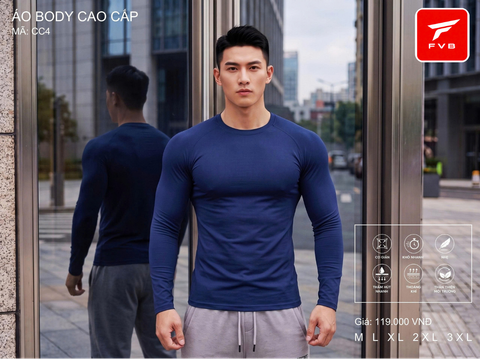 Áo Thể Thao Body Dài Tay Cao Cấp FVB Mã CC4 — Tôn Dáng Cực Đỉnh, Thoáng Mát Đỉnh Cao