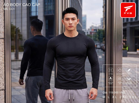 Áo Thể Thao Body Dài Tay Cao Cấp FVB Mã CC1 — Tôn Dáng Cực Đỉnh, Thoáng Mát Đỉnh Cao
