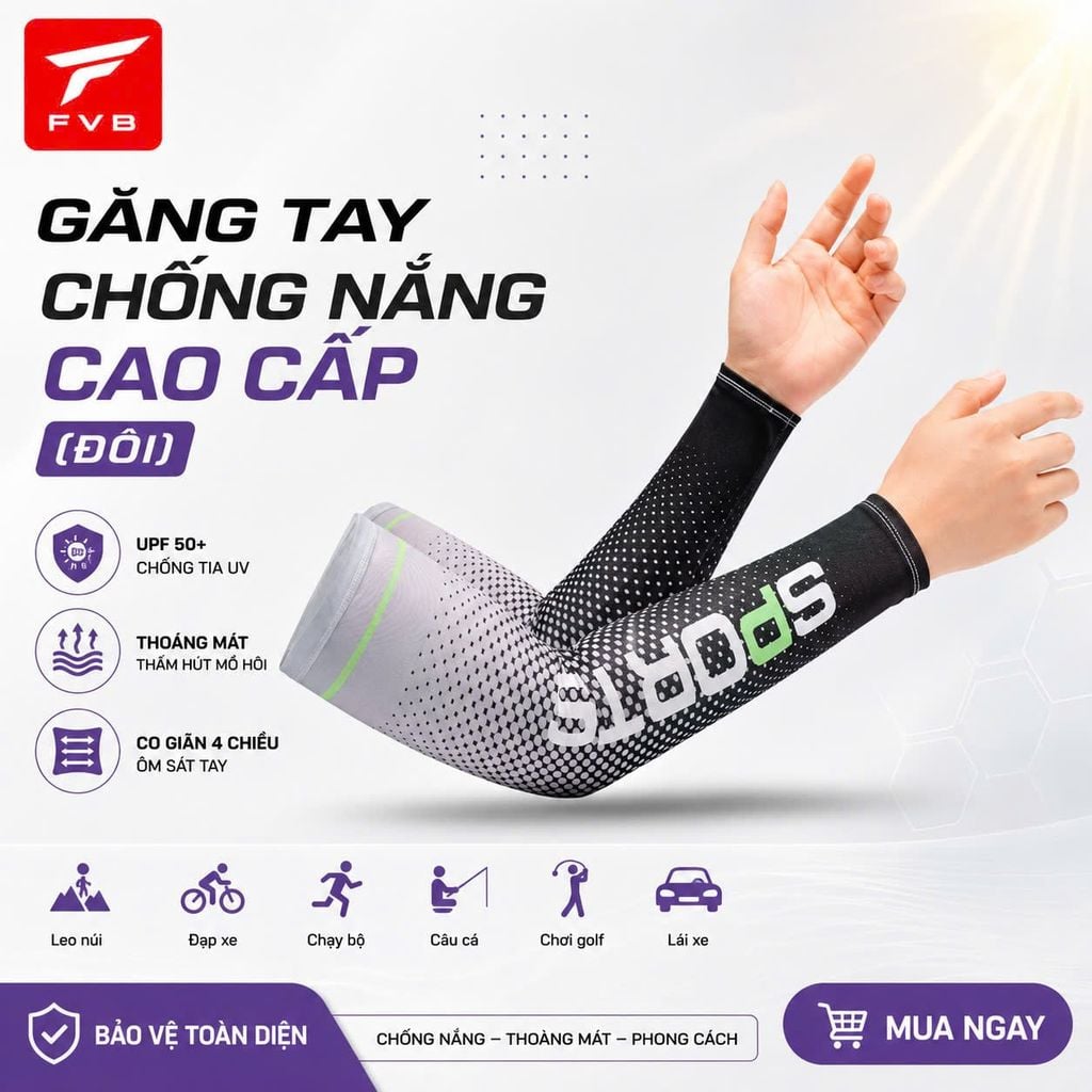 Găng Tay Chống Nắng FVB Cao Cấp – Thoải Mái Vận Động Cả Ngày
