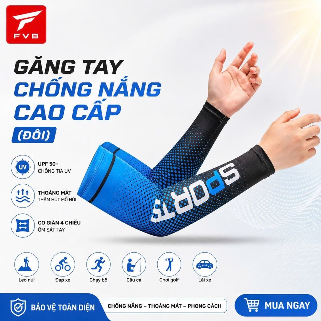 Găng Tay Chống Nắng FVB Cao Cấp – Thoải Mái Vận Động Cả Ngày