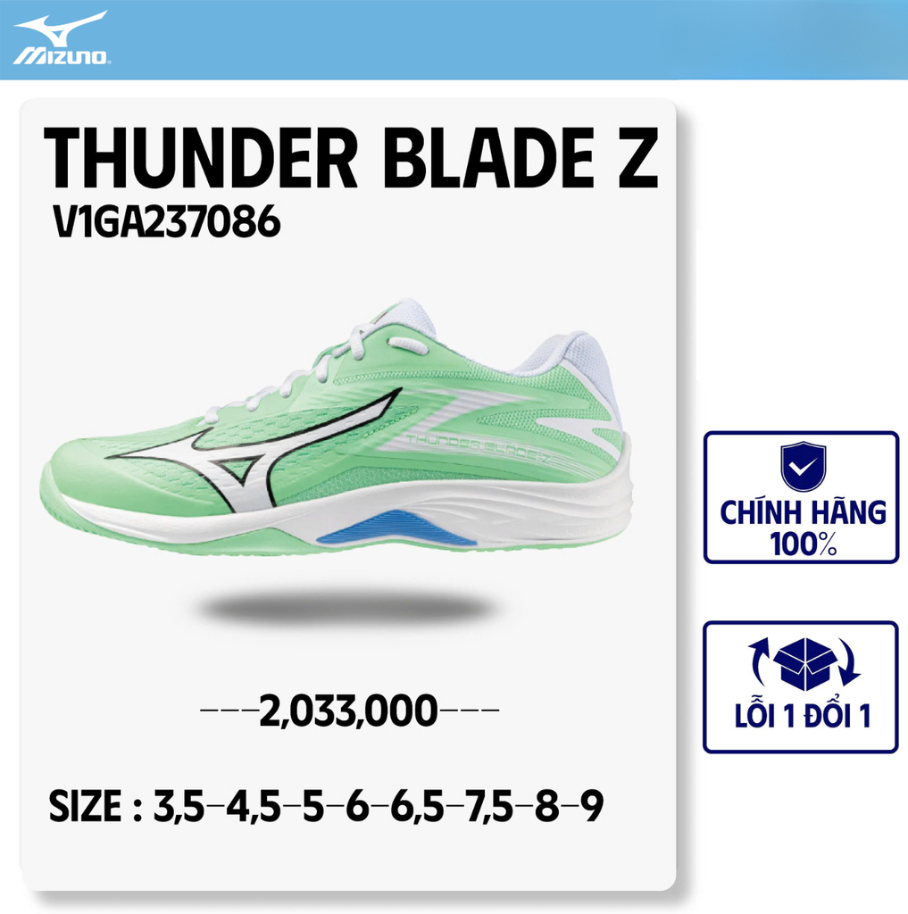 Giày Bóng Chuyền Mizuno THUNDER BLADE Z— Nhẹ Nhàng, Bứt Phá Đỉnh Cao